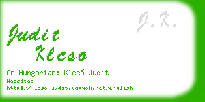 judit klcso business card